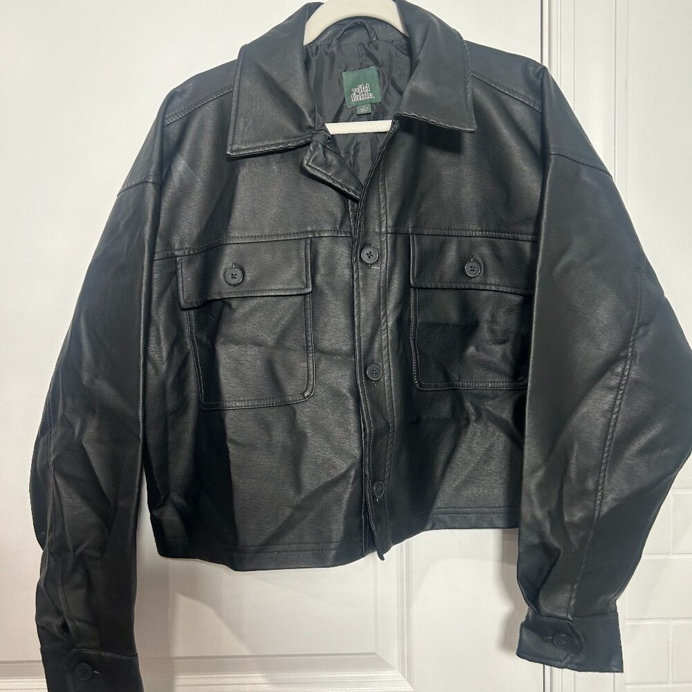 WILD FABLE CROPPED LEATHER JACKET